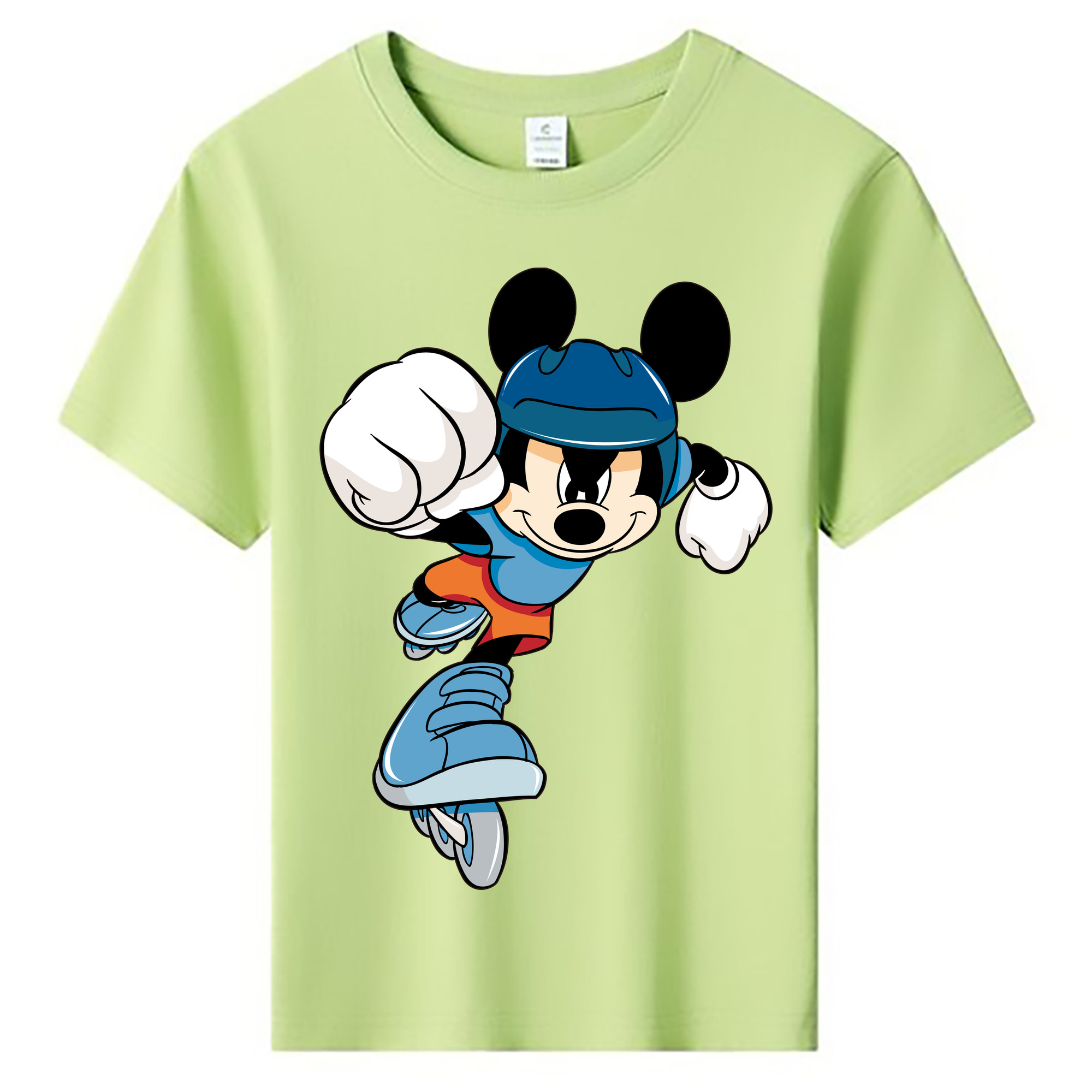 ミッキーマウス Mickey Mouse 綿100％キッズTシャツ（フロントプリント）